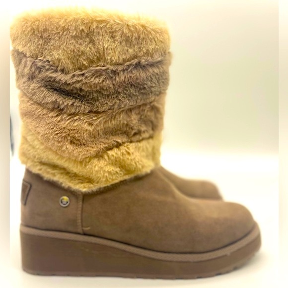 Women's London Fog LFW-Cozy Taupe
Beige Fur Collared Ankle Boots Size 6 - Picture 5 of 16